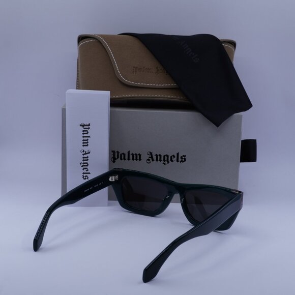 Palm Angels PERI10K MALIBU 5507 Sunglasses Green Cat Eye Frame, Grey Lenses - Picture 9 of 9